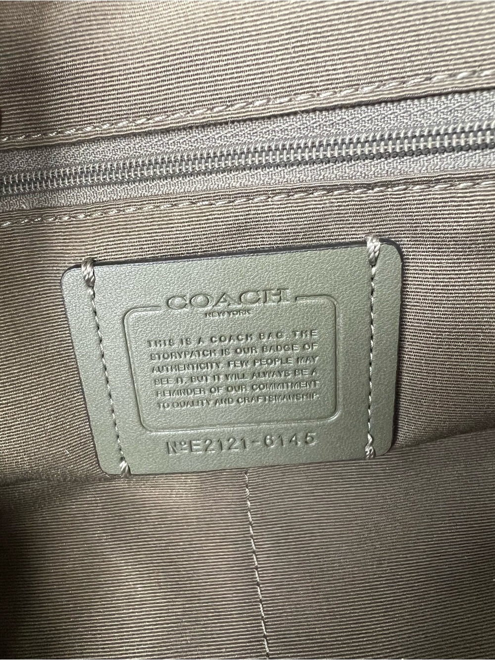 Coach Olive Green Pebbled Leather Backpack with Front Pockets Style 6145 - Picture 2 of 15